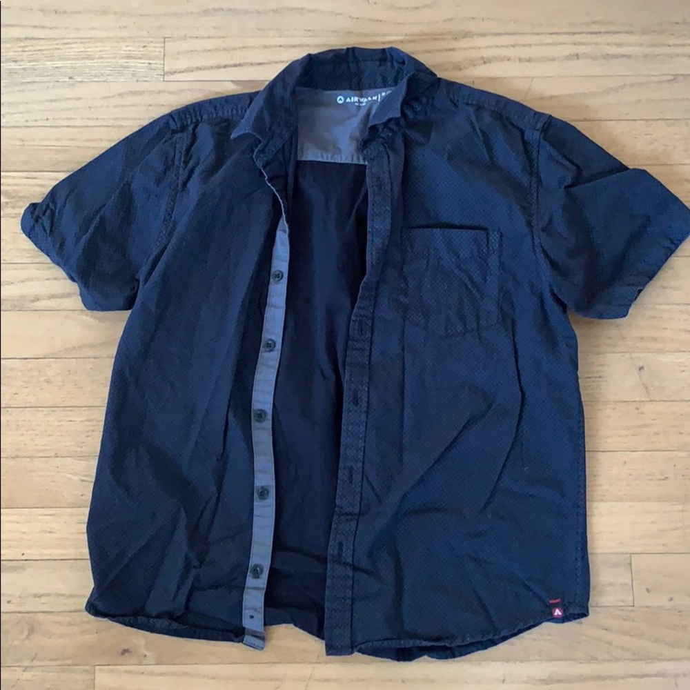 Black/Grey Contrast Button-Down